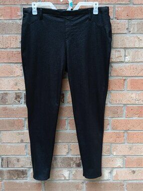Faded Glory Womens Jegging Jeans Pants Pull On Black Glittering Size XL